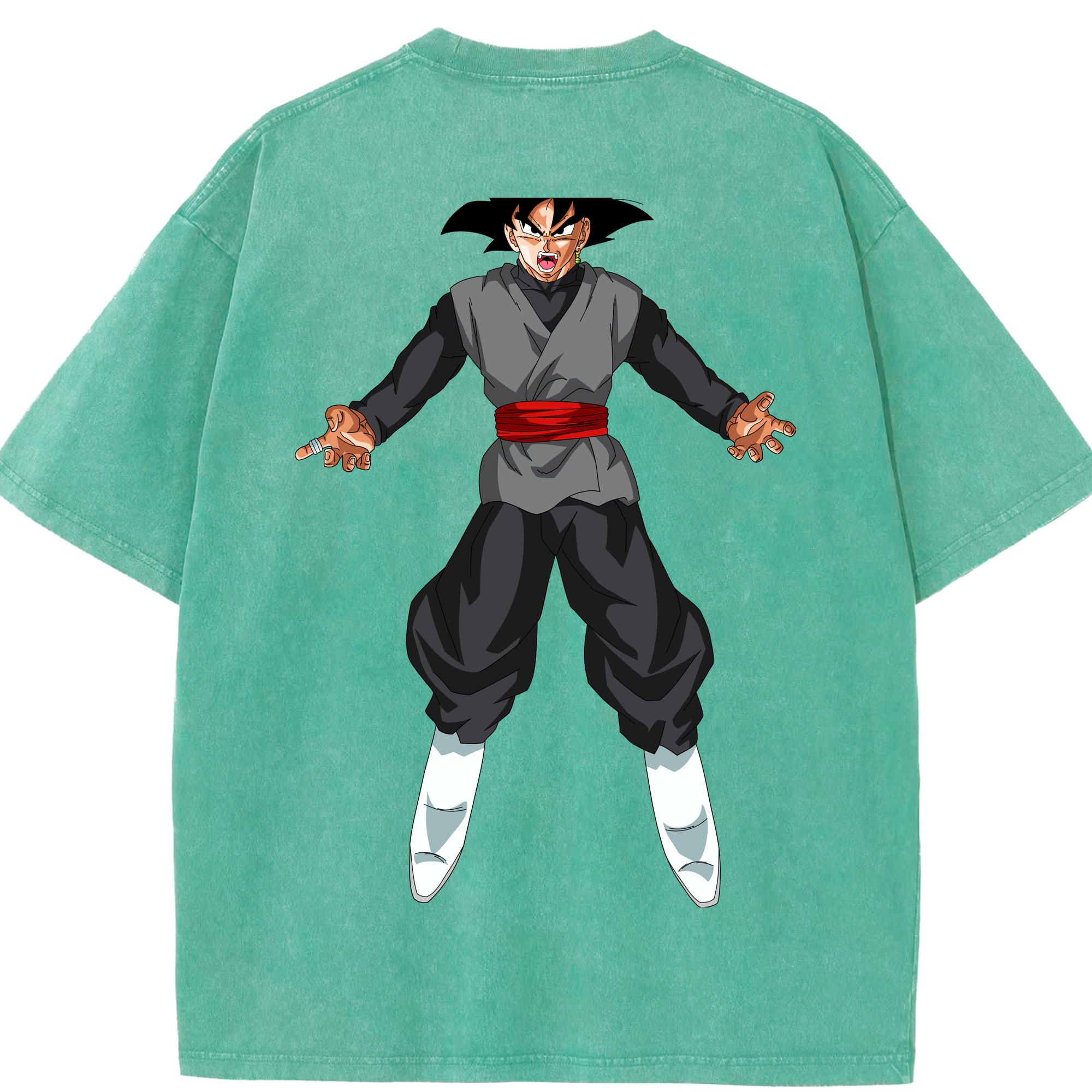 （画像用） ドラゴンボール ベジータ四世（Bejīta Yonsei）DRAGON BALL Vegeta IV 綿100% ヴィンテージ風 半袖Tシャツ（背面プリント）